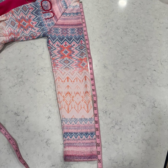 EUC Burton Colombo Light Ski Jacket Pink Fleece with Aztec Pattern Zip Up Snow - Picture 13 of 13